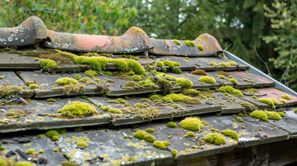 Affected roofing materials