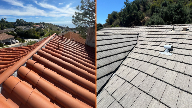 difference between clay and concrete roof tiles